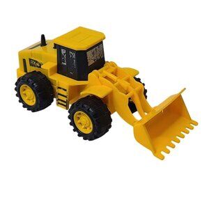 Yellow Plastic Toy Front Loader Construction Vehicle
